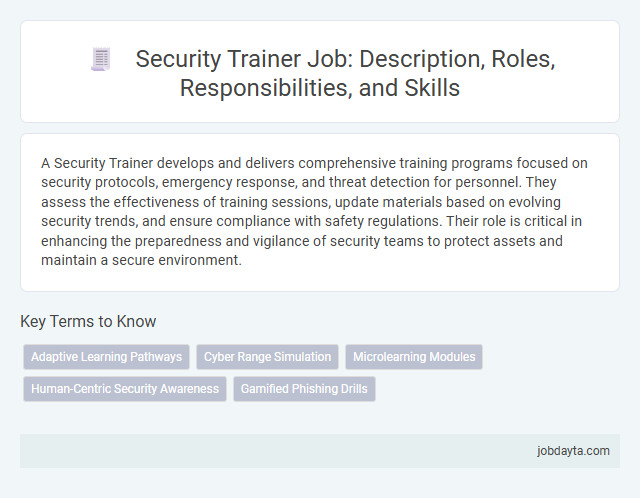 Security Trainer Job: Description, Roles, Responsibilities, and Skills