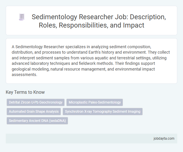 Sedimentology Researcher Job: Description, Roles, Responsibilities, and Impact