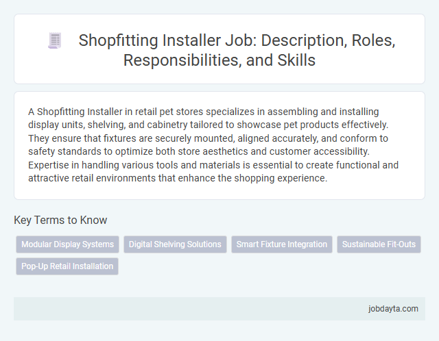 Shopfitting Installer Job: Description, Roles, Responsibilities, and Skills