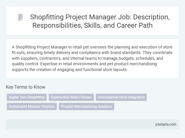 Shopfitting Project Manager Job: Description, Responsibilities, Skills, and Career Path
