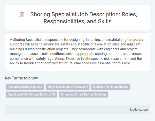 Shoring Specialist Job Description: Roles, Responsibilities, and Skills