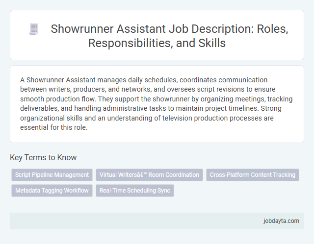 Showrunner Assistant Job Description: Roles, Responsibilities, and Skills