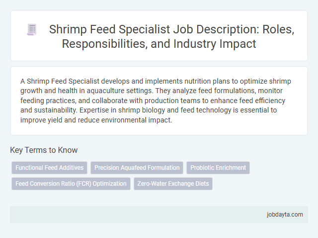 Shrimp Feed Specialist Job Description: Roles, Responsibilities, and Industry Impact