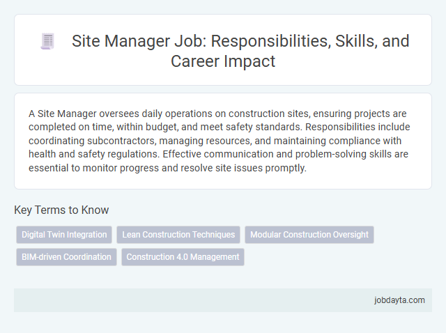Site Manager Job: Responsibilities, Skills, and Career Impact