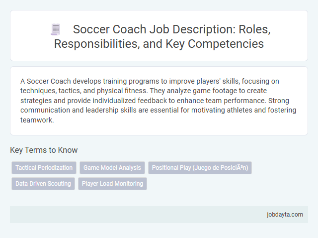 Soccer Coach Job Description: Roles, Responsibilities, and Key Competencies