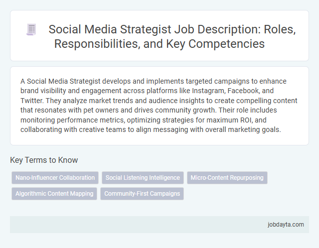 Social Media Strategist Job Description: Roles, Responsibilities, and Key Competencies