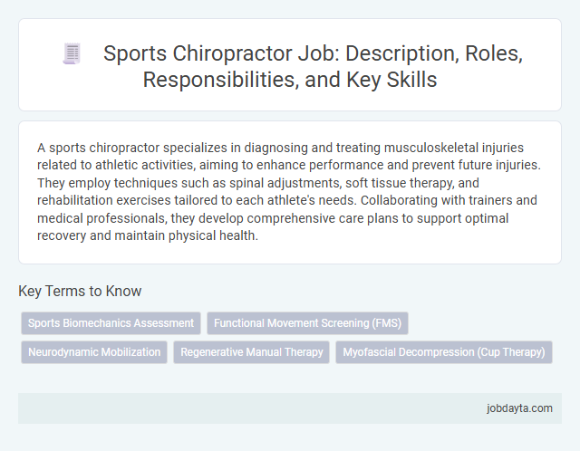 Sports Chiropractor Job: Description, Roles, Responsibilities, and Key Skills