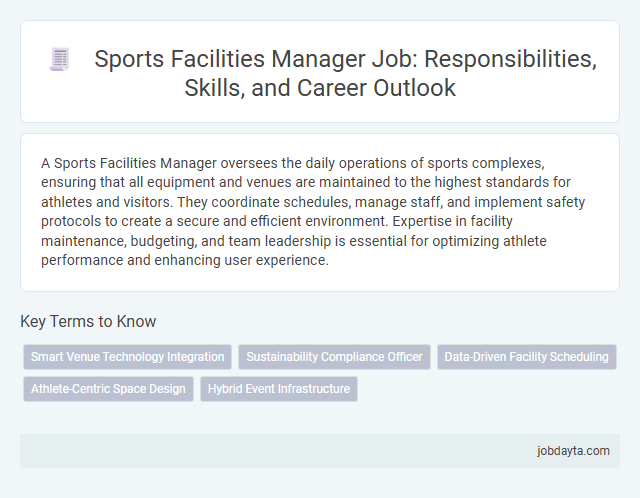 Sports Facilities Manager Job: Responsibilities, Skills, and Career Outlook