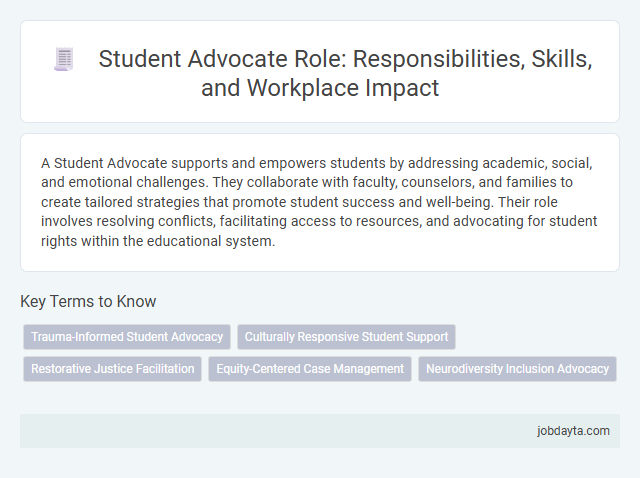 Student Advocate Role: Responsibilities, Skills, and Workplace Impact