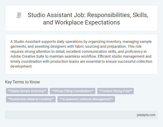 Studio Assistant Job: Responsibilities, Skills, and Workplace Expectations
