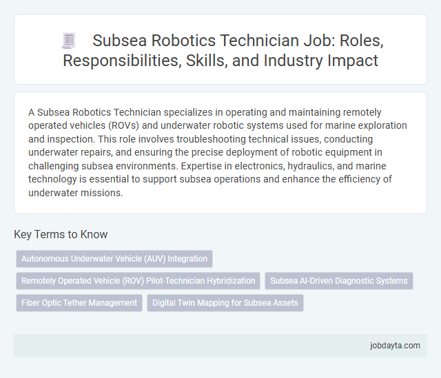Subsea Robotics Technician Job: Roles, Responsibilities, Skills, and Industry Impact