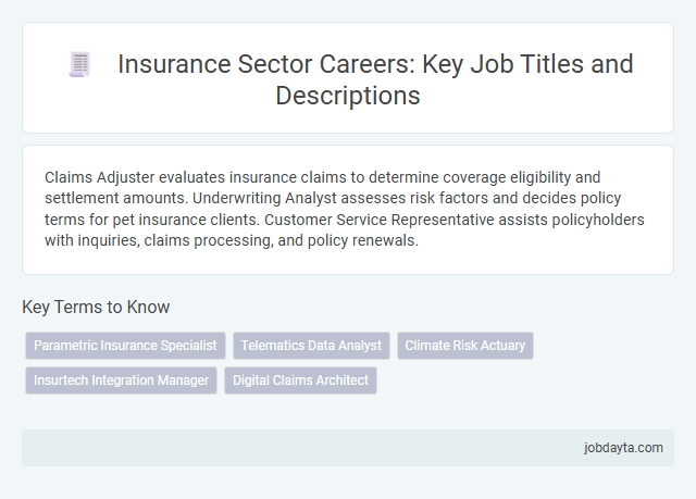 Insurance Sector Careers: Key Job Titles and Descriptions