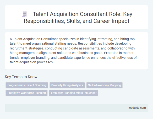 Talent Acquisition Consultant Role: Key Responsibilities, Skills, and Career Impact