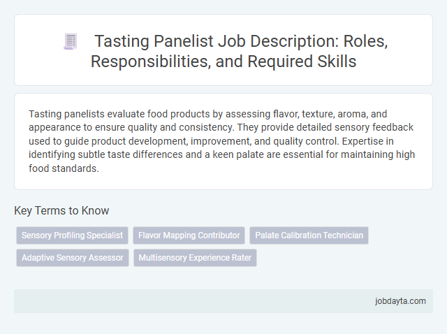 Tasting Panelist Job Description: Roles, Responsibilities, and Required Skills