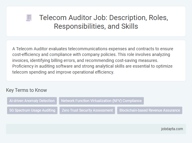 Telecom Auditor Job: Description, Roles, Responsibilities, and Skills