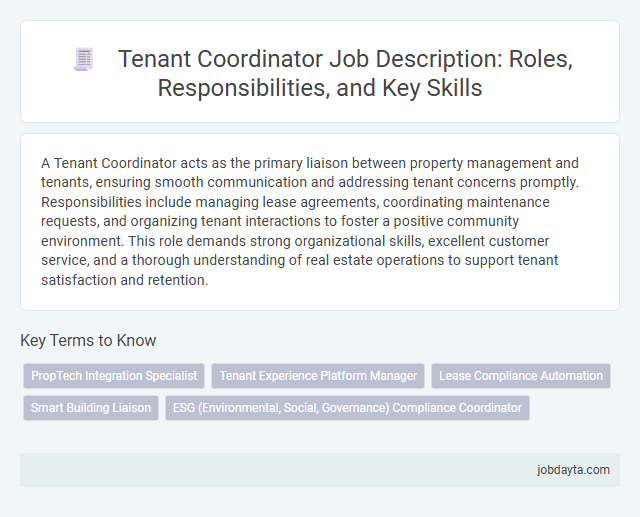 Tenant Coordinator Job Description: Roles, Responsibilities, and Key Skills