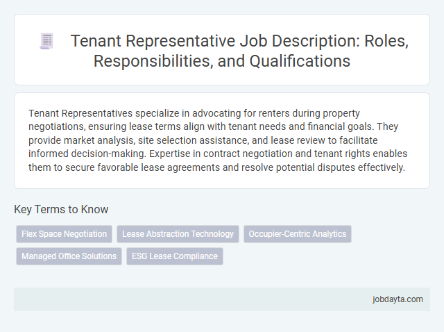 Tenant Representative Job Description: Roles, Responsibilities, and Qualifications