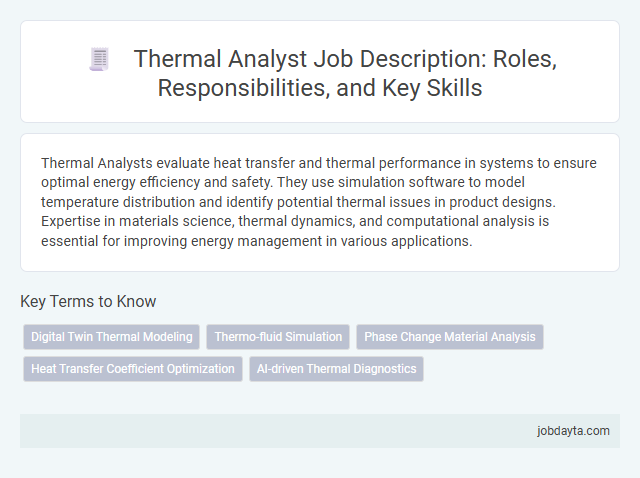 Thermal Analyst Job Description: Roles, Responsibilities, and Key Skills