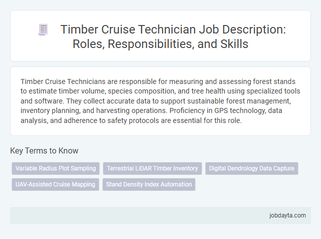 Timber Cruise Technician Job Description: Roles, Responsibilities, and Skills
