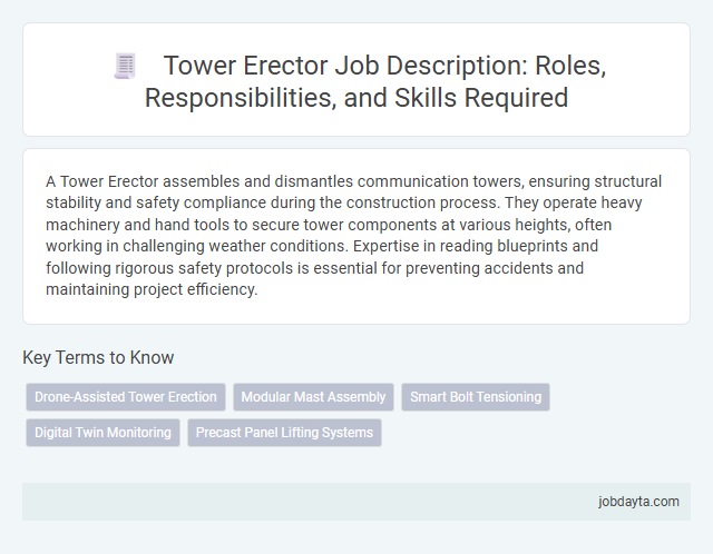 Tower Erector Job Description: Roles, Responsibilities, and Skills Required