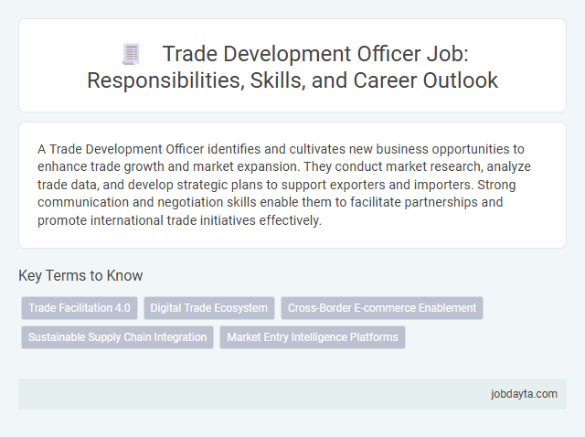 Trade Development Officer Job: Responsibilities, Skills, and Career Outlook