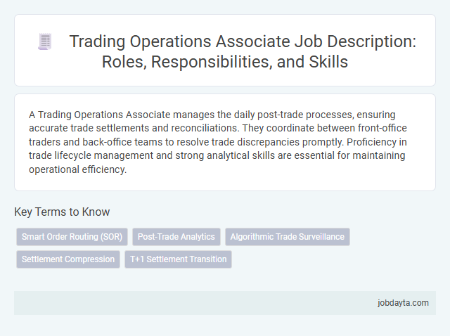 Trading Operations Associate Job Description: Roles, Responsibilities, and Skills