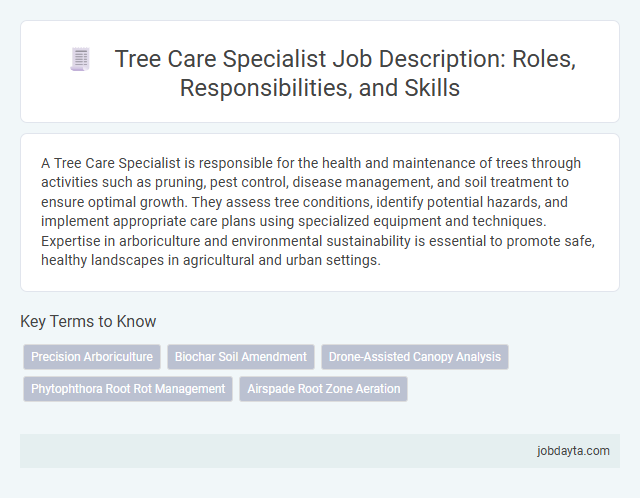 Tree Care Specialist Job Description: Roles, Responsibilities, and Skills