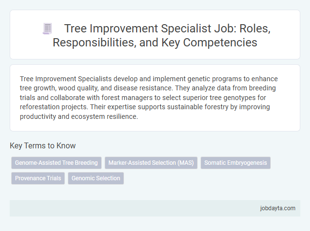 Tree Improvement Specialist Job: Roles, Responsibilities, and Key Competencies