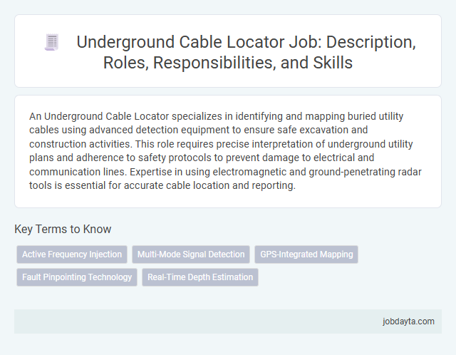 Underground Cable Locator Job: Description, Roles, Responsibilities, and Skills