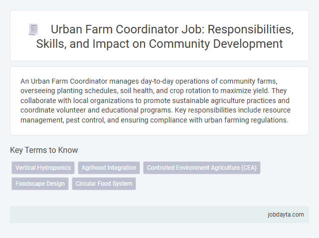 Urban Farm Coordinator Job: Responsibilities, Skills, and Impact on Community Development