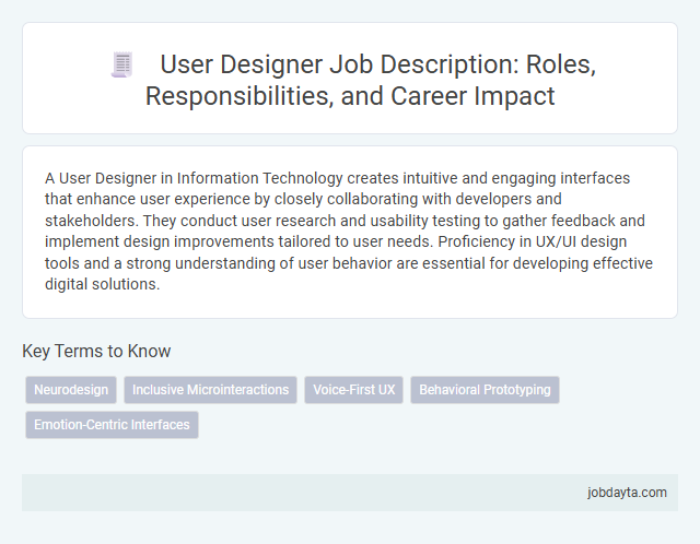 User Designer Job Description: Roles, Responsibilities, and Career Impact