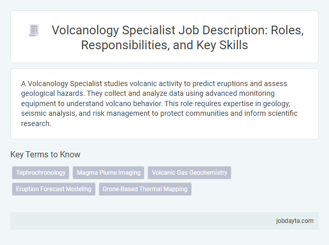 Volcanology Specialist Job Description: Roles, Responsibilities, and Key Skills