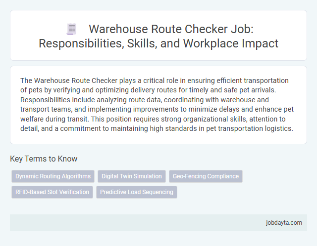 Warehouse Route Checker Job: Responsibilities, Skills, and Workplace Impact