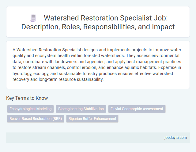 Watershed Restoration Specialist Job: Description, Roles, Responsibilities, and Impact