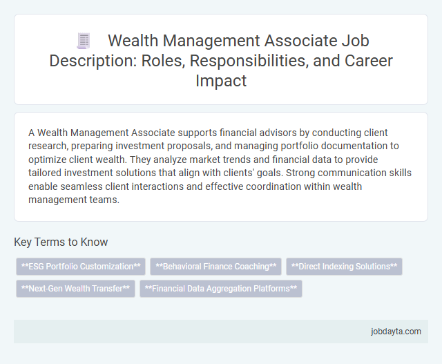 Wealth Management Associate Job Description: Roles, Responsibilities, and Career Impact