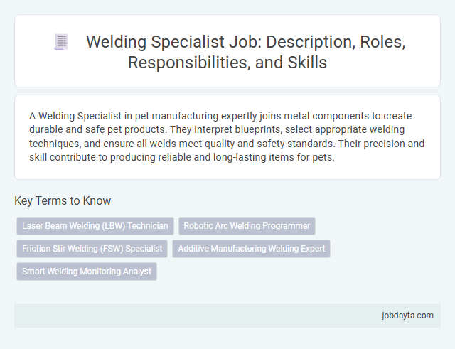 Welding Specialist Job: Description, Roles, Responsibilities, and Skills