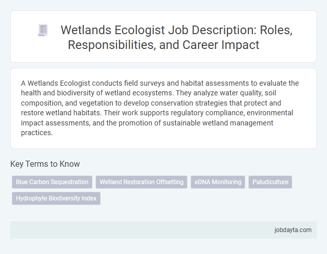 Wetlands Ecologist Job Description: Roles, Responsibilities, and Career Impact