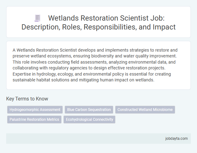 Wetlands Restoration Scientist Job: Description, Roles, Responsibilities, and Impact