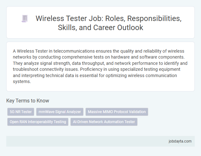 Wireless Tester Job: Roles, Responsibilities, Skills, and Career Outlook