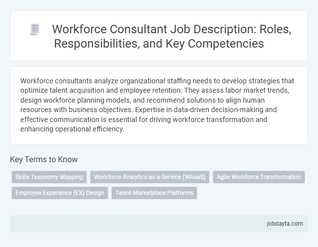 Workforce Consultant Job Description: Roles, Responsibilities, and Key Competencies