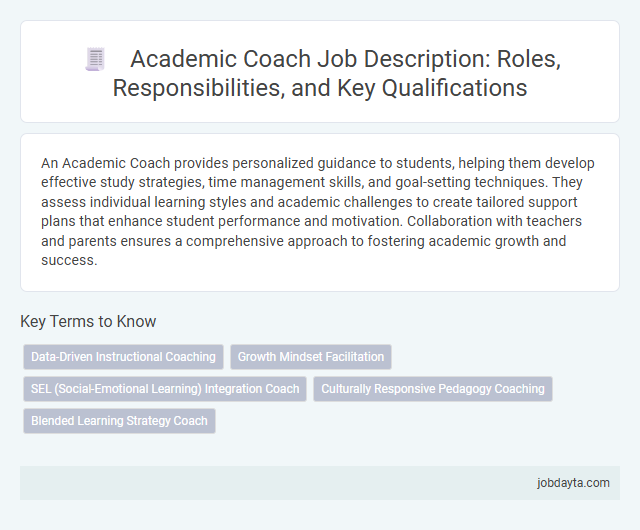 Academic Coach Job Description: Roles, Responsibilities, and Key Qualifications