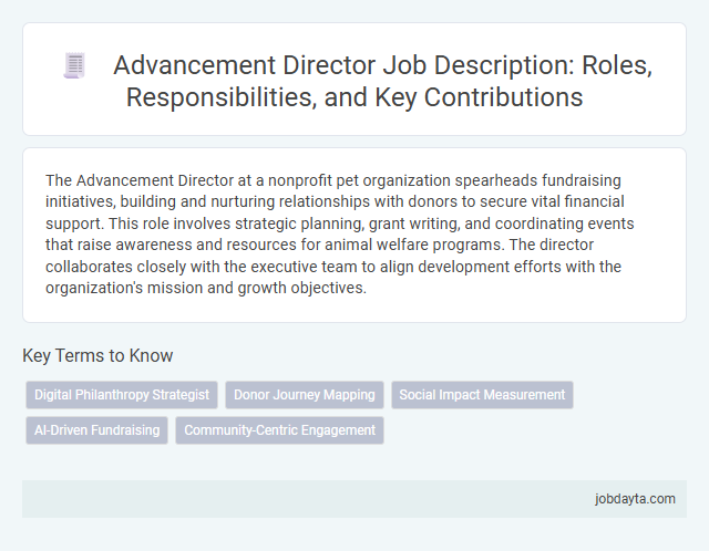 Advancement Director Job Description: Roles, Responsibilities, and Key Contributions