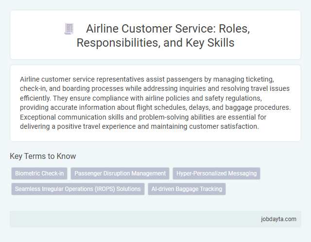 Airline Customer Service: Roles, Responsibilities, and Key Skills