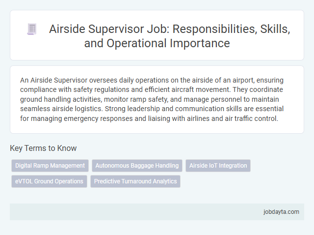 Airside Supervisor Job: Responsibilities, Skills, and Operational Importance