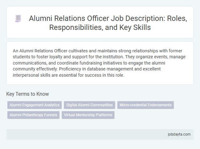 Alumni Relations Officer Job Description: Roles, Responsibilities, and Key Skills
