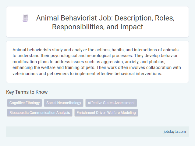 Animal Behaviorist Job: Description, Roles, Responsibilities, and Impact