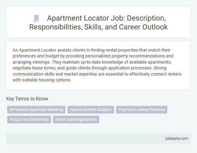 Apartment Locator Job: Description, Responsibilities, Skills, and Career Outlook