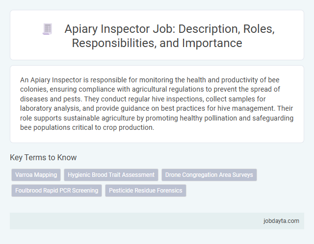 Apiary Inspector Job: Description, Roles, Responsibilities, and Importance