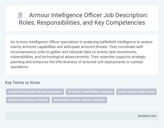 Armour Intelligence Officer Job Description: Roles, Responsibilities, and Key Competencies
