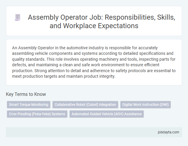Assembly Operator Job: Responsibilities, Skills, and Workplace Expectations